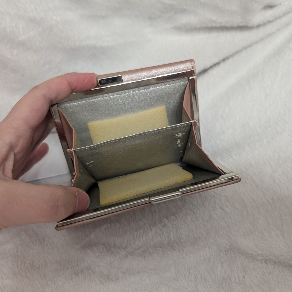 Authentic Givenchy Metallic Pearl Pink Leather Wallet - Picture 12 of 16